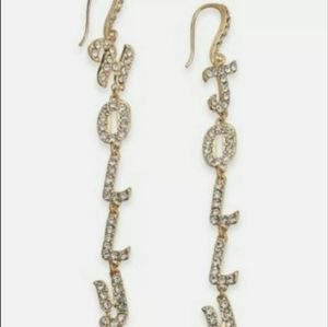 Gold Tone Crystal Holly/ Jolly Line INC